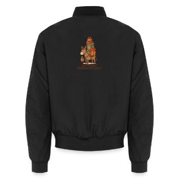 Der wahre Weihnachtsheld - Unisex Bomberjacke - Schwarz - Hinten - AI Model Male 185 light (185cm)