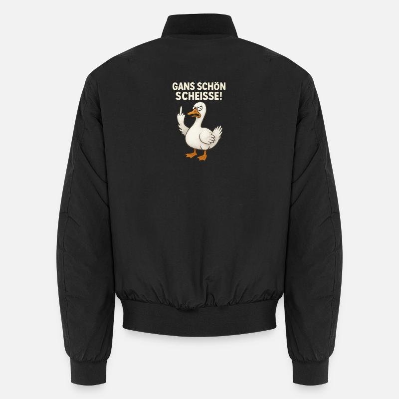 Goose Nice Shit - Unisex Bomber Jacket - black