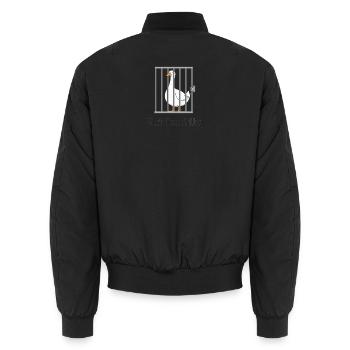 Goose – Wurde zu albern - Unisex Bomberjacke - Schwarz - Hinten - AI Model Male 185 light (185cm)