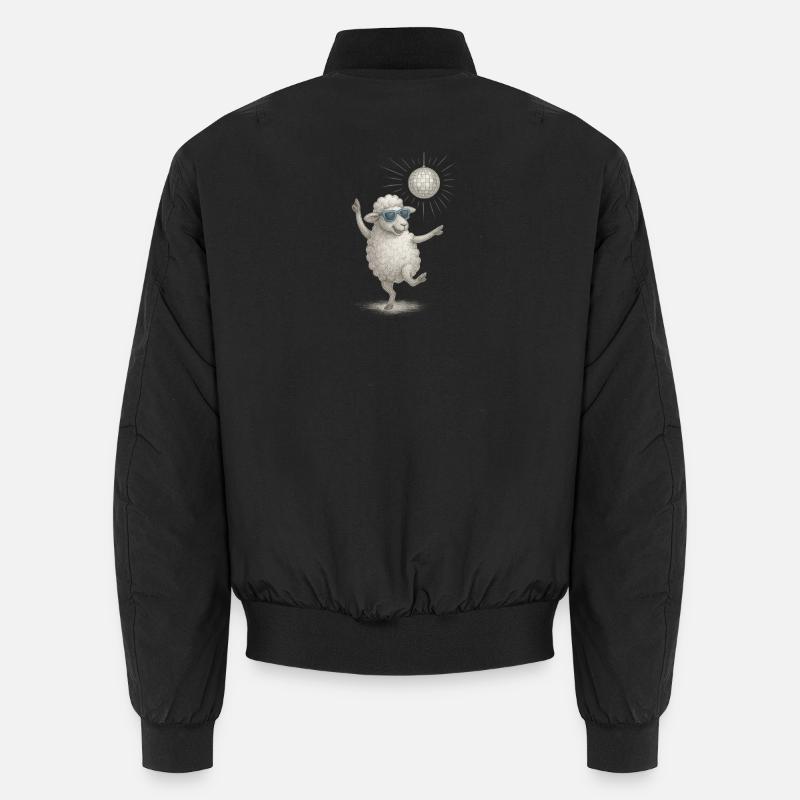 Mouton disco avec des lunettes de soleil Bomber unisexe