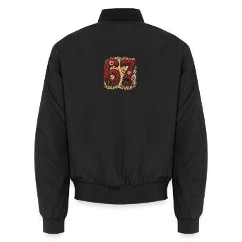 ZOMBIE SIXSEVEN - Unisex Bomberjacke - Schwarz - Hinten - AI Model Male 185 light (185cm)