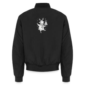 Moutons rennes Winter Joy - Bomber unisexe - noir - Dos - AI Model Male 185 light (185cm)