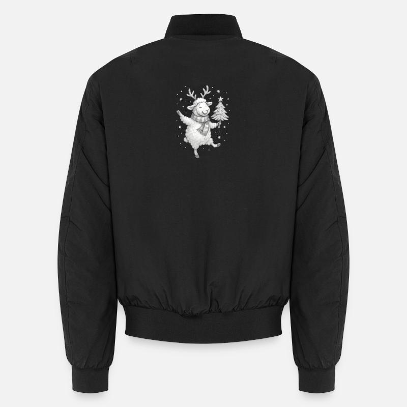 Winterfreude Rentier Schaf Unisex Bomberjacke