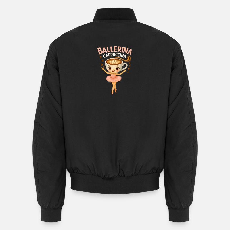 Ballerina Cappuccina Latte brainrot - Bomber unisexe - noir