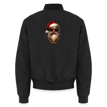 Santa Rebel Cigar and Luxury - Unisex Bomber Jacket - black - Back - AI Model Male 185 light (185cm)