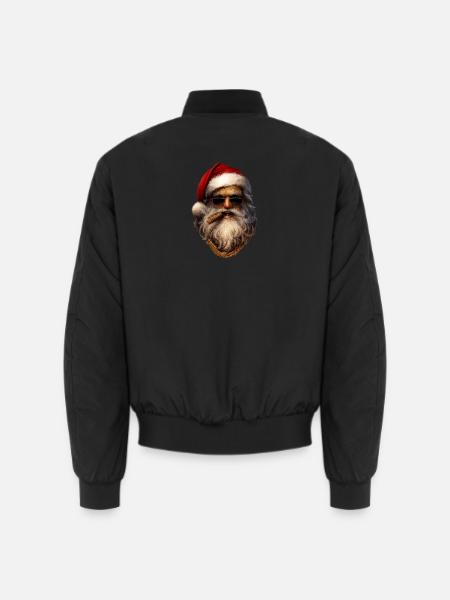 Santa Rebel Cigar and Luxury - Unisex Bomber Jacket - black