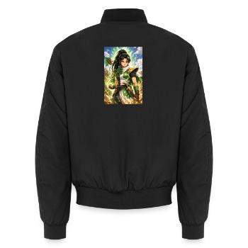 DZ Manga – Femme - Bomber unisexe - noir - Dos - AI Model Male 185 light (185cm)