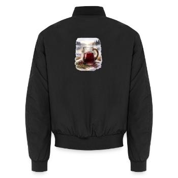 Winter Mors Carafe - Unisex Bomber Jacket - black - Back - AI Model Male 185 light (185cm)