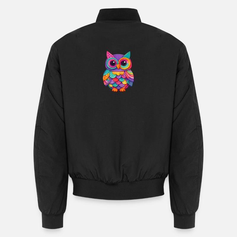 Magie du Hibou en Patchwork Bomber unisexe