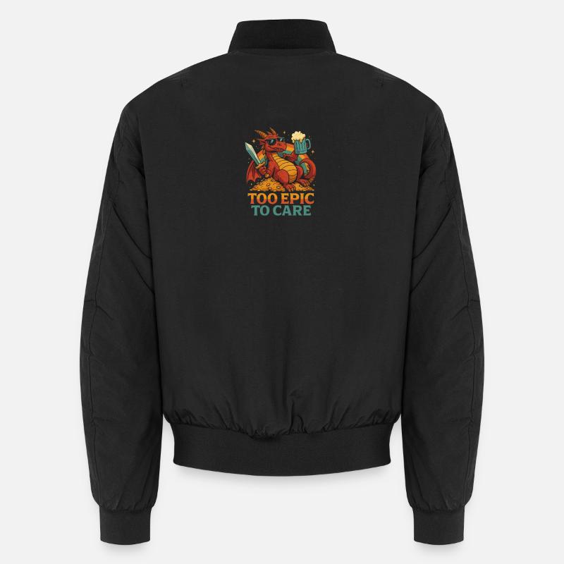 Too epic to care Unisex Bomber Jacket