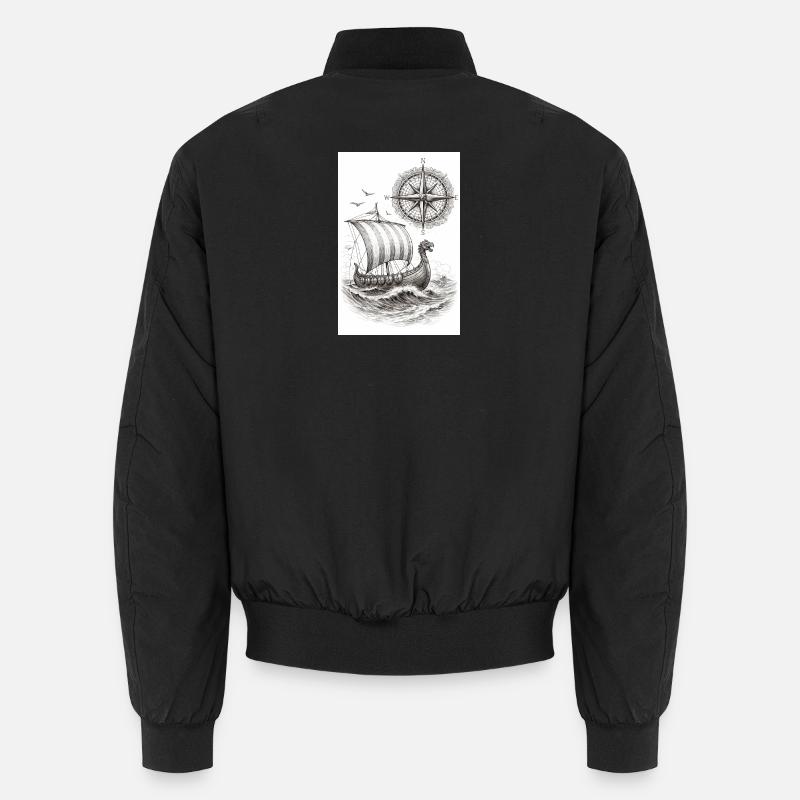 Compass Viking Segelschiff Unisex Bomberjacke