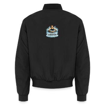 Eisbad Verändert Dich - Unisex Bomber Jacket - black - Back - AI Model Male 185 light (185cm)