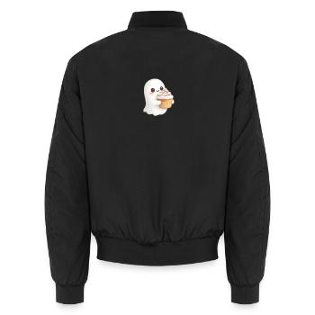 Süßer Geister-Cupcake-Konfettikuchen - Unisex Bomberjacke - Schwarz - Hinten - AI Model Male 185 light (185cm)