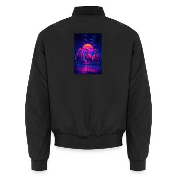 RockyZoo25 - Bomber unisexe - noir - Dos - AI Model Male 185 light (185cm)