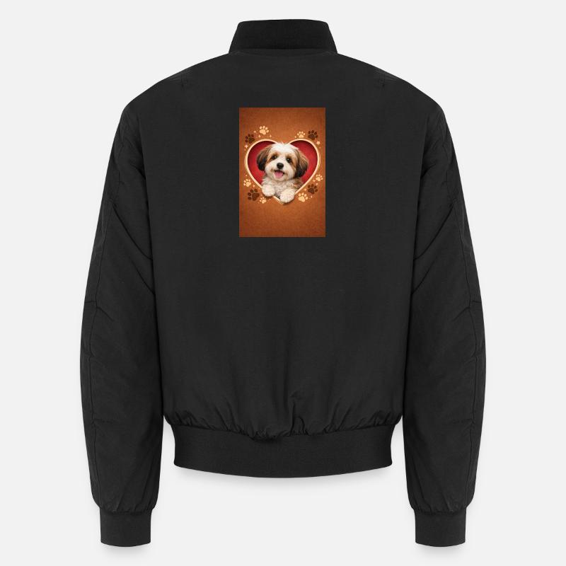 Design de chiot Heart Paws Bomber unisexe
