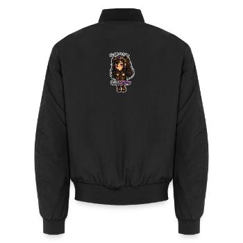 Luna Buffing Chibi Steampunk - Bomber unisexe - noir - Dos - AI Model Male 185 light (185cm)
