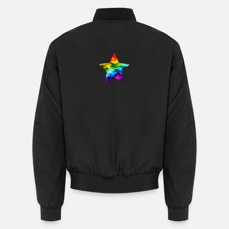Regenbogen-Mosaikstern Unisex Bomberjacke