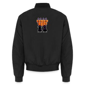 Hands Up – Festival Vibes Streetwear Design - Unisex Bomberjacke - Schwarz - Hinten - AI Model Male 185 light (185cm)