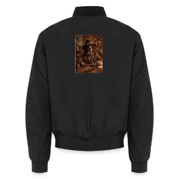 L’Ancien Locataire - Cheveux Courts Allemand - Bomber unisexe - noir - Dos - AI Model Male 185 light (185cm)
