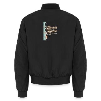 Boca Raton Retro Coastal Coffee - Bomber unisexe - noir - Dos - AI Model Male 185 light (185cm)