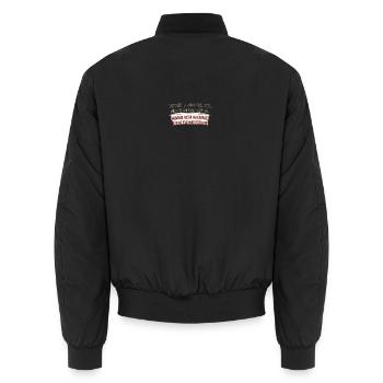Zirkus Spruch Dompteur Humor - Unisex Bomberjacke - Schwarz - Hinten - AI Model Male 185 light (185cm)