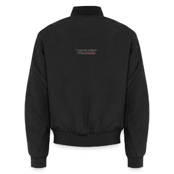 Ich bin effizient, nicht unhöflich - Unisex Bomberjacke - Schwarz - Hinten - AI Model Male 185 light (185cm)