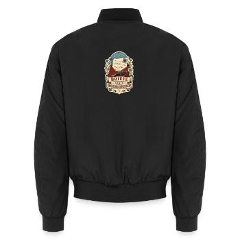 Briefe statt Benachrichtigungen - Unisex Bomberjacke - Schwarz - Hinten - AI Model Male 185 light (185cm)