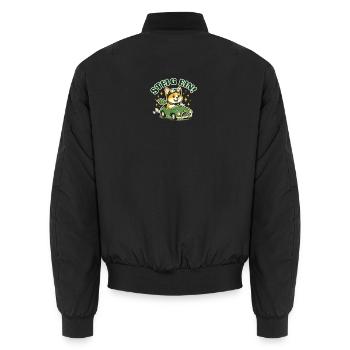 Steig ein! Corgi im Auto - Unisex Bomberjacke - Schwarz - Hinten - AI Model Male 185 light (185cm)