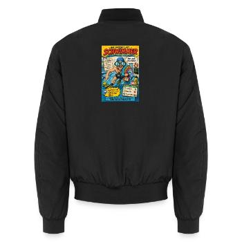 Der Schwimmer – nur noch eine Bahn - Unisex Bomberjacke - Schwarz - Hinten - AI Model Male 185 light (185cm)