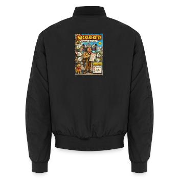 Meckerfritze – Der Nörgler mit Humor im Alltag - Unisex Bomberjacke - Schwarz - Hinten - AI Model Male 185 light (185cm)