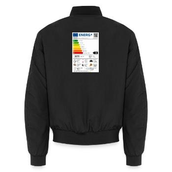 Energy - Unisex Bomberjacke - Schwarz - Hinten - AI Model Male 185 light (185cm)