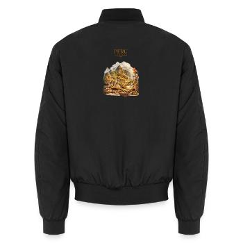 Peru Inca Land Heritage Art - Unisex Bomberjacke - Schwarz - Hinten - AI Model Male 185 light (185cm)