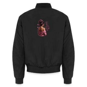 Belle - Bomber unisexe - noir - Dos - AI Model Male 185 light (185cm)