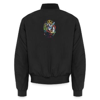 Bretagne Un peu de magie, beaucoup de BiZouH  - Bomber unisexe - noir - Dos - AI Model Male 185 light (185cm)