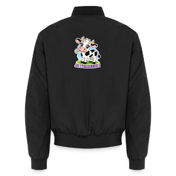 Je t’aimeeeuh ! - Bomber unisexe - noir - Dos - AI Model Male 185 light (185cm)