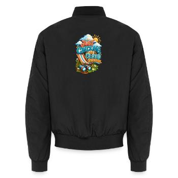 Wolkenbeobachtungshumor – Nur den Wolkensitz überprüfen - Unisex Bomberjacke - Schwarz - Hinten - AI Model Male 185 light (185cm)