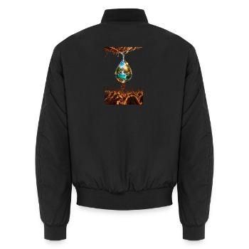 "The last drop" - Unisex Bomberjacke - Schwarz - Hinten - AI Model Male 185 light (185cm)