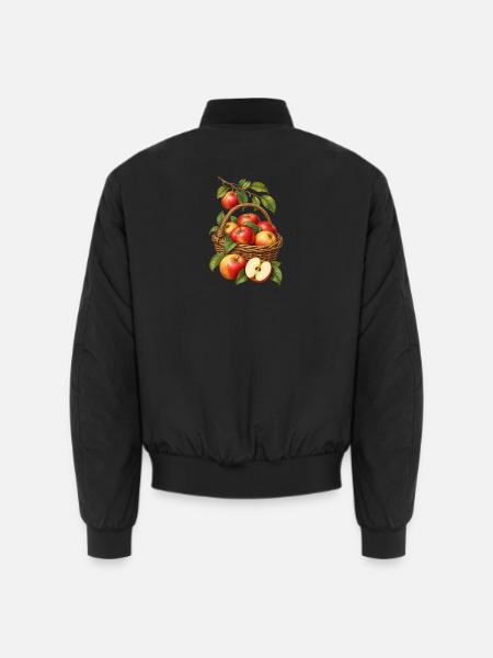 Apfelernte im Garten für Selbstversorger - Unisex Bomberjacke - Schwarz