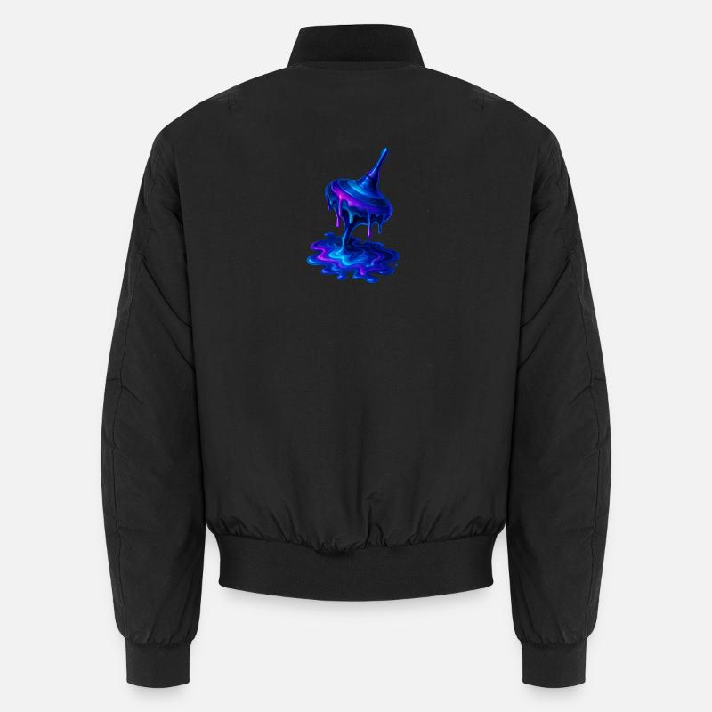 Schmelzender Kreisel Blau Lila Unisex Bomberjacke