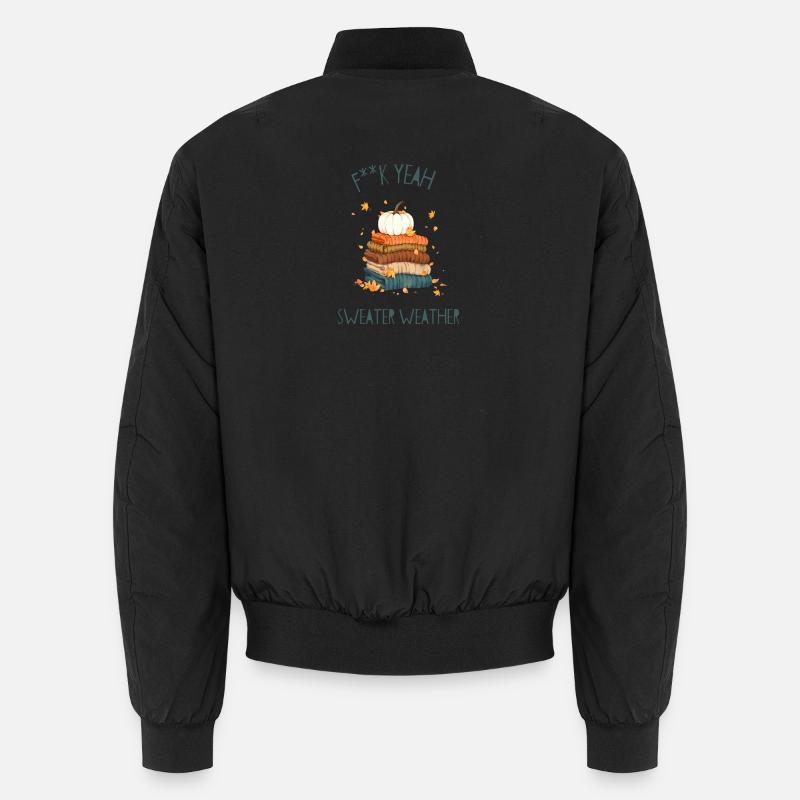 Autumnal Sweater Stack Unisex Bomber Jacket