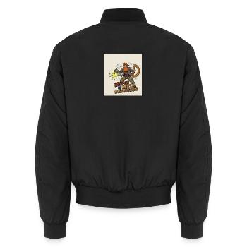 Waffe des Mathematikunterrichts - Unisex Bomberjacke - Schwarz - Hinten - AI Model Male 185 light (185cm)