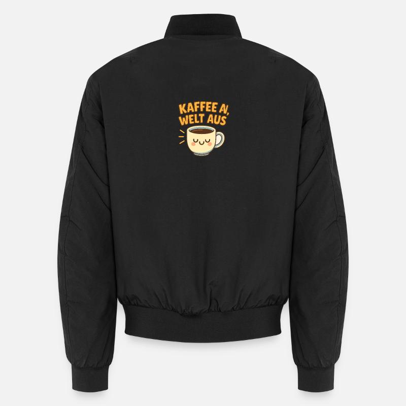 Coffee World Fun Motif Unisex Bomber Jacket