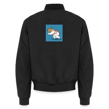 Capybara-Astronaut - Unisex Bomberjacke - Schwarz - Hinten - AI Model Male 185 light (185cm)