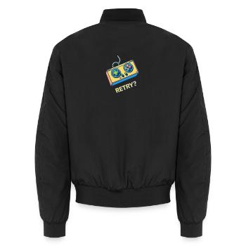 Réessai de la manette rétro - Bomber unisexe - noir - Dos - AI Model Male 185 light (185cm)