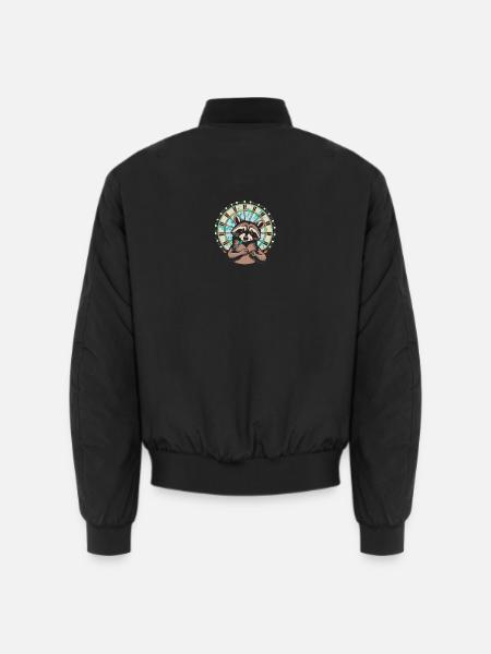 Waschbär-Dart - Unisex Bomberjacke - Schwarz