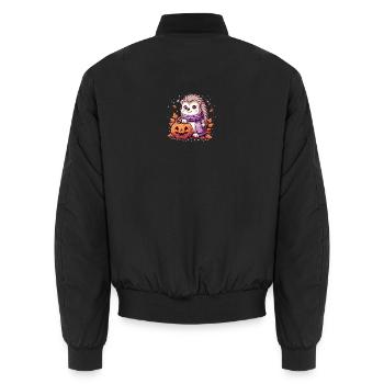 Igel Halloween - Unisex Bomberjacke - Schwarz - Hinten - AI Model Male 185 light (185cm)