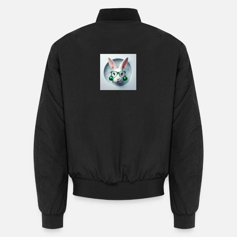 Lapin de Pâques avec décoration de Noël verte Bomber unisexe
