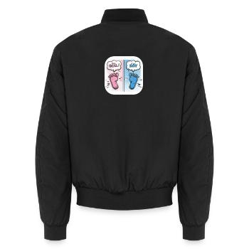 Pieds Sexe Bébé Garçon ou Fille - Bomber unisexe - noir - Dos - AI Model Male 185 light (185cm)
