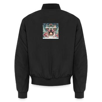 Weihnachts Design 4 - Unisex Bomberjacke - Schwarz - Hinten - AI Model Male 185 light (185cm)