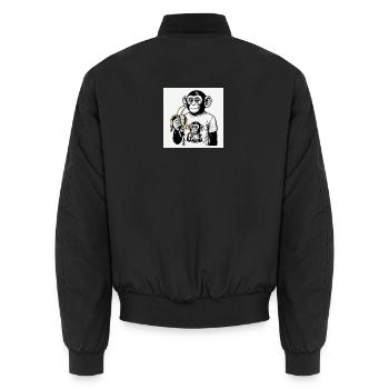 Un singe et sa banane - Bomber unisexe - noir - Dos - AI Model Male 185 light (185cm)